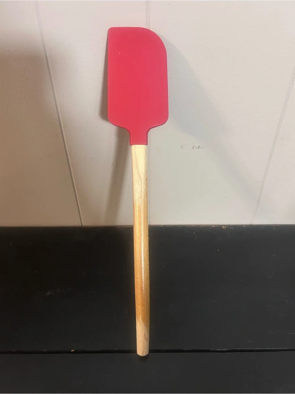 Williams Sonoma Red Silicone Spatula Beechwood Handle Kitchen Utensil